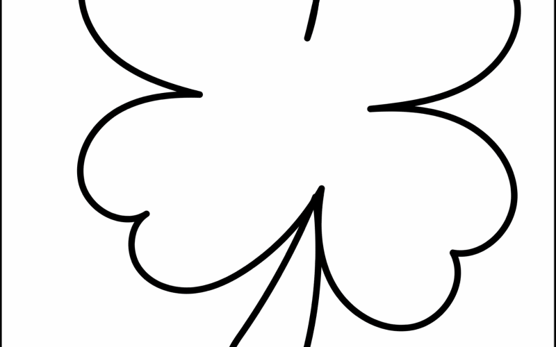 Cut And Paste Shamrock Template Or Coloring Page Oh My Creative