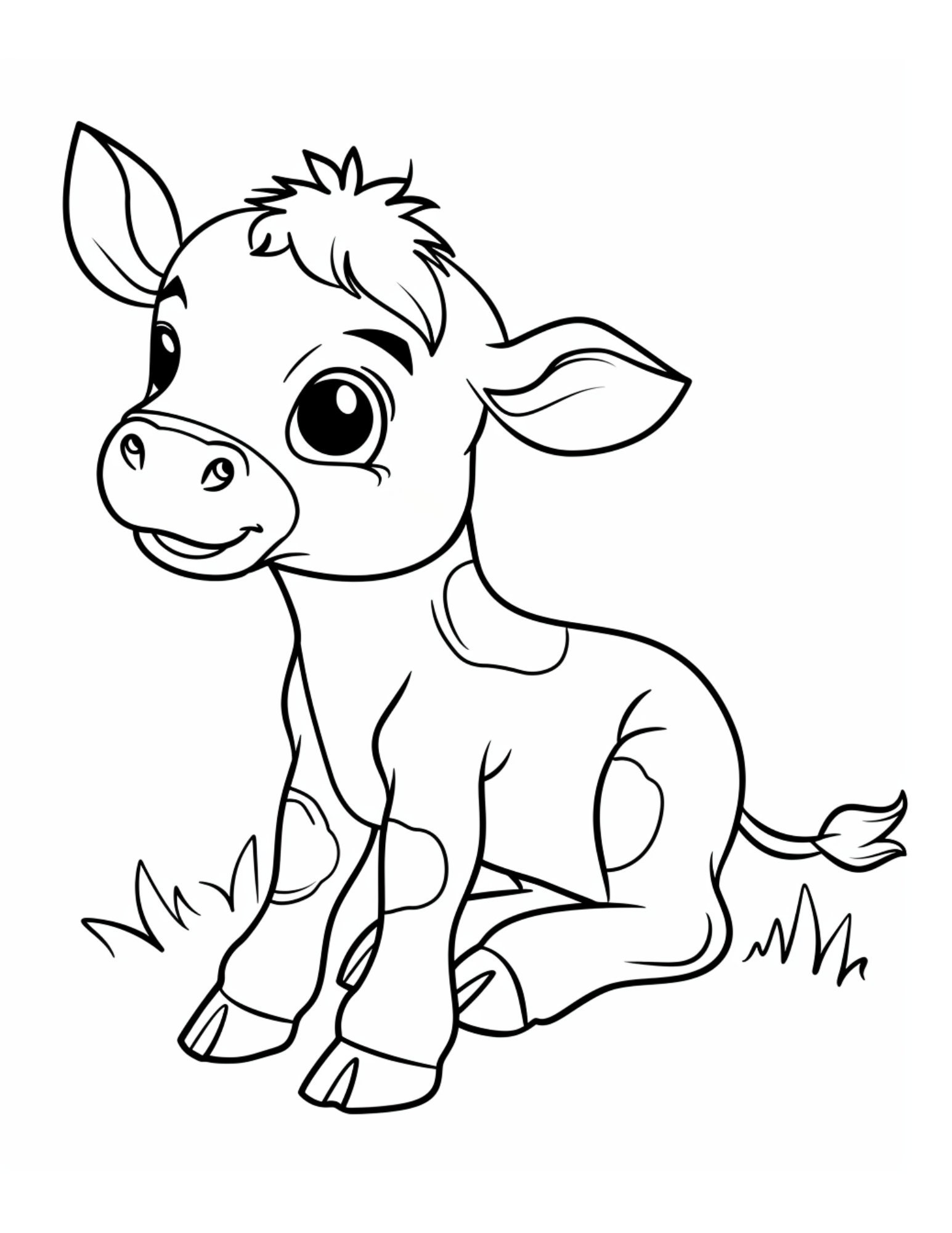 cow coloring sheet printable