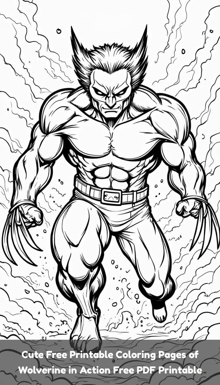 Cute Free Printable Coloring Pages Of Wolverine In Action Free PDF Printable