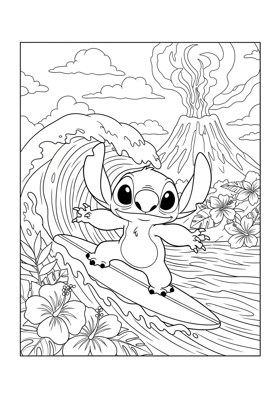 Cute Lilo And Stitch Coloring Pages Free Printables