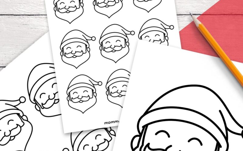 Cute Santa Face Templates Free Printables