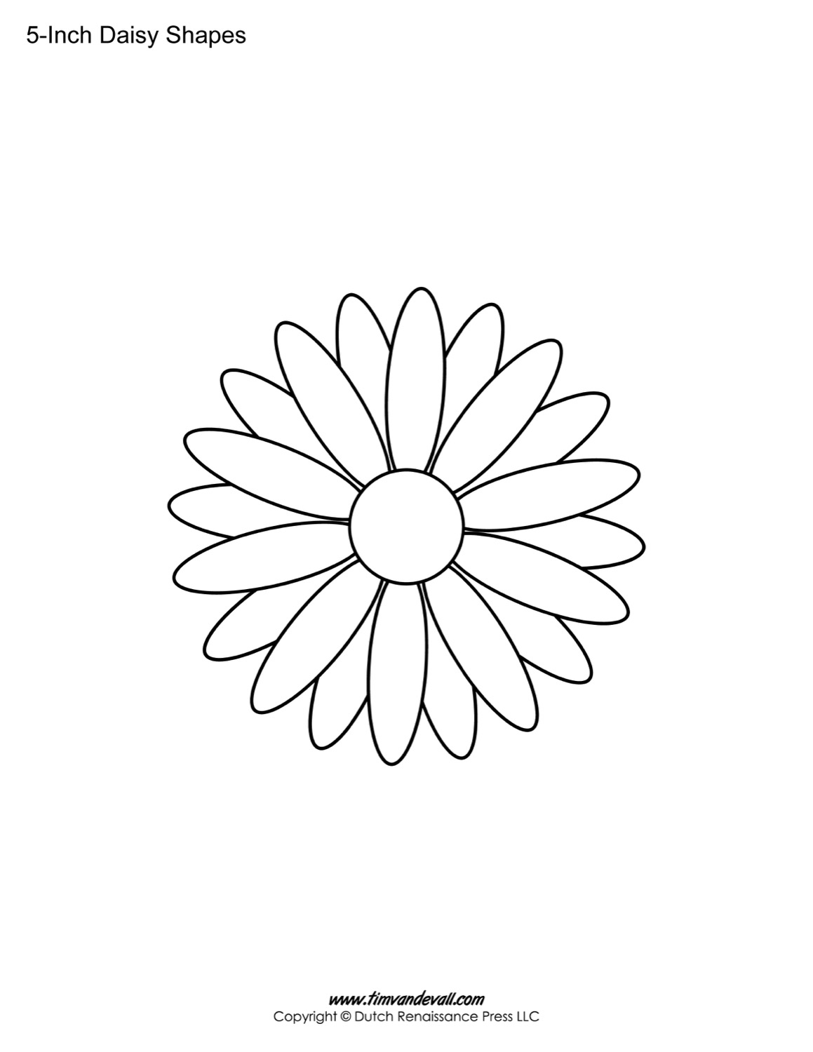 daisy template printable