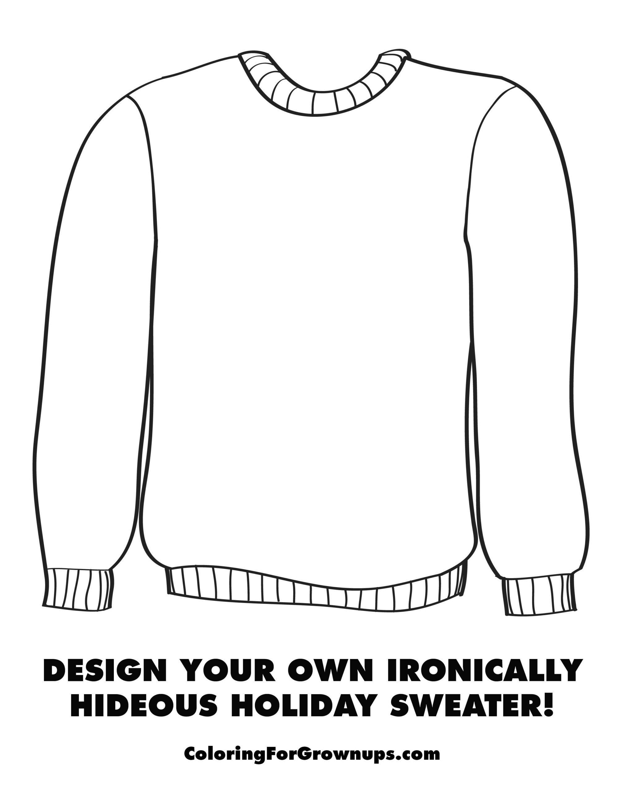 printable sweater template printable sweater template