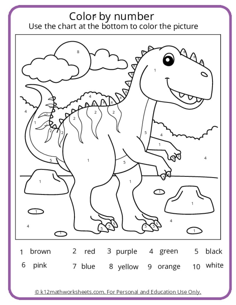 color by number printable