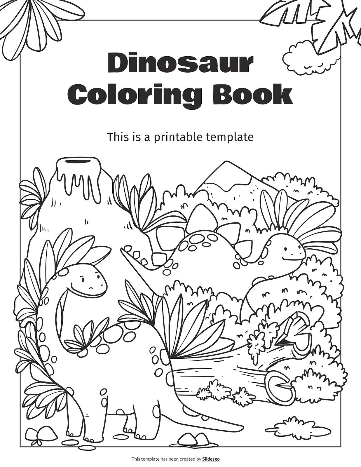printable dinosaur coloring