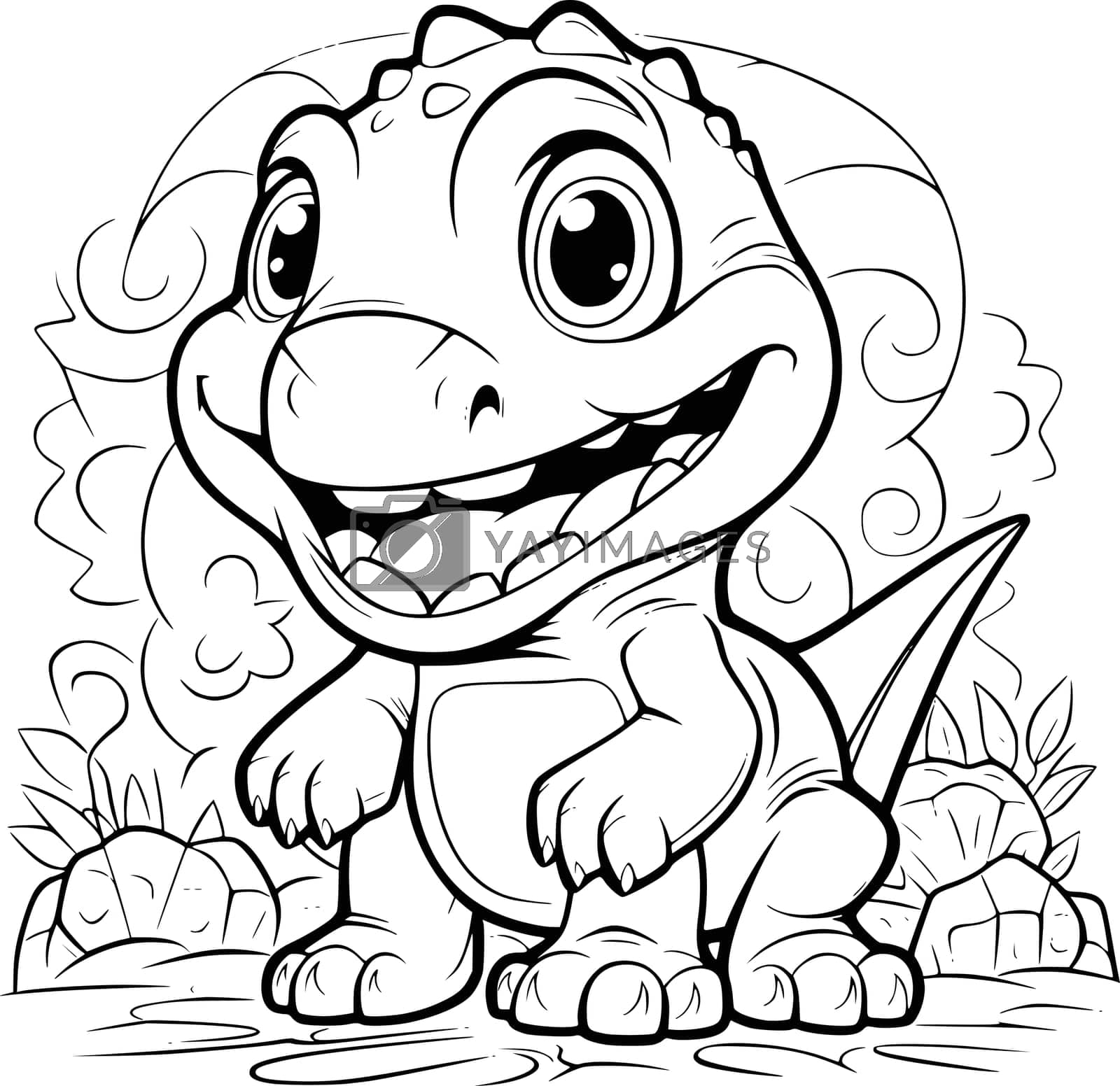 Dinosaur Coloring Pages Drawing For Kids By Mycreativelife Vectors Illustrations Free Download Yayimages