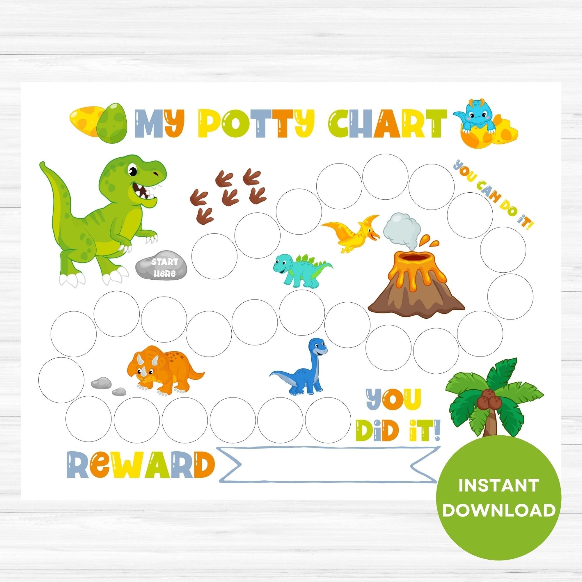 free printable potty training charts