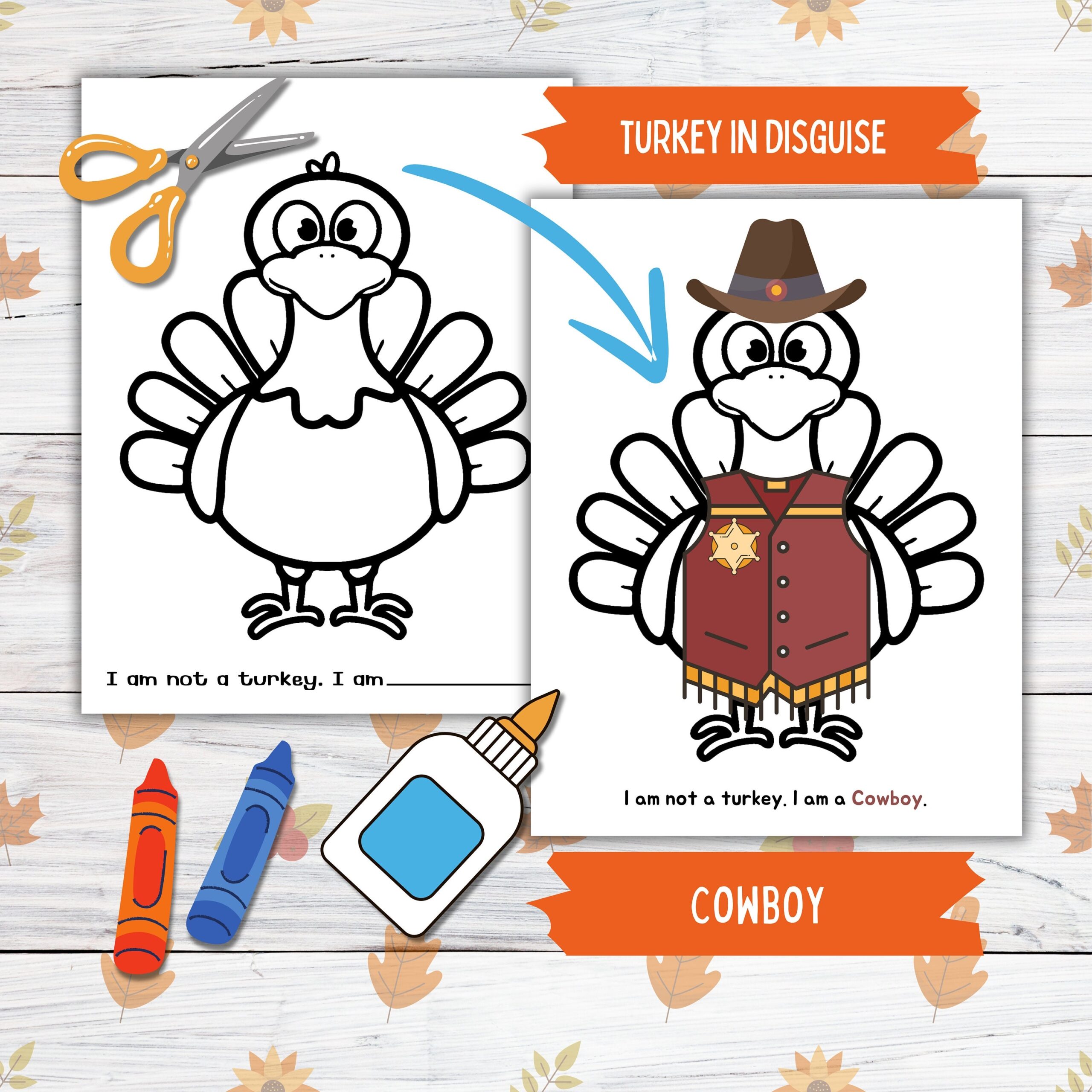 printable turkey disguise template