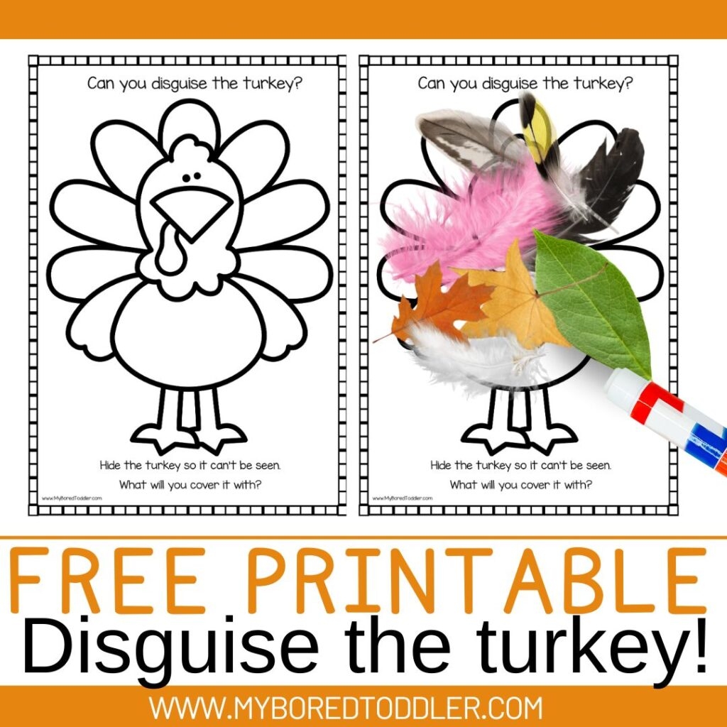 Disguise The Turkey Free Printable Thanksgiving Activity My Bored Toddler