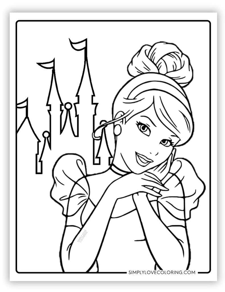 princess color sheets printable