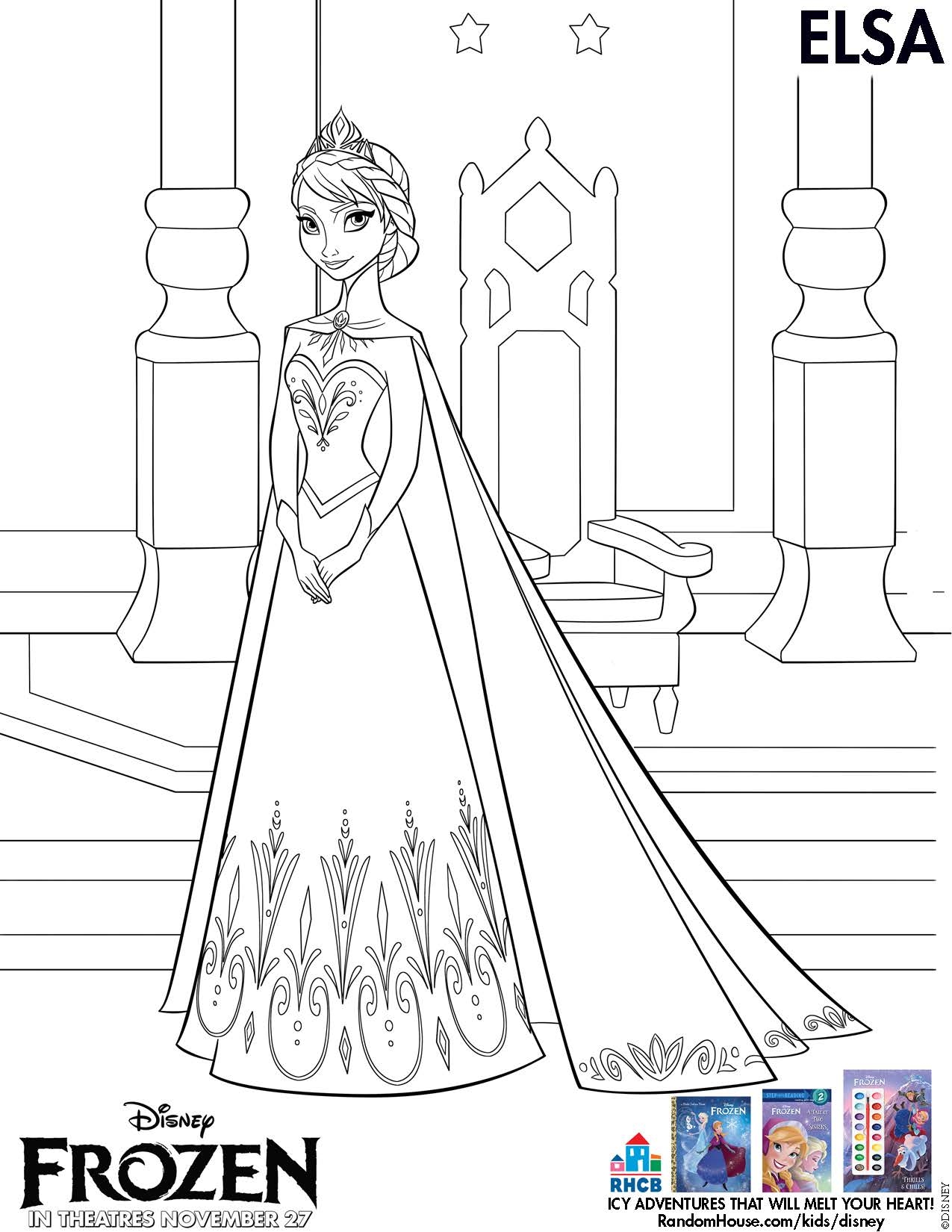 frozen coloring printables