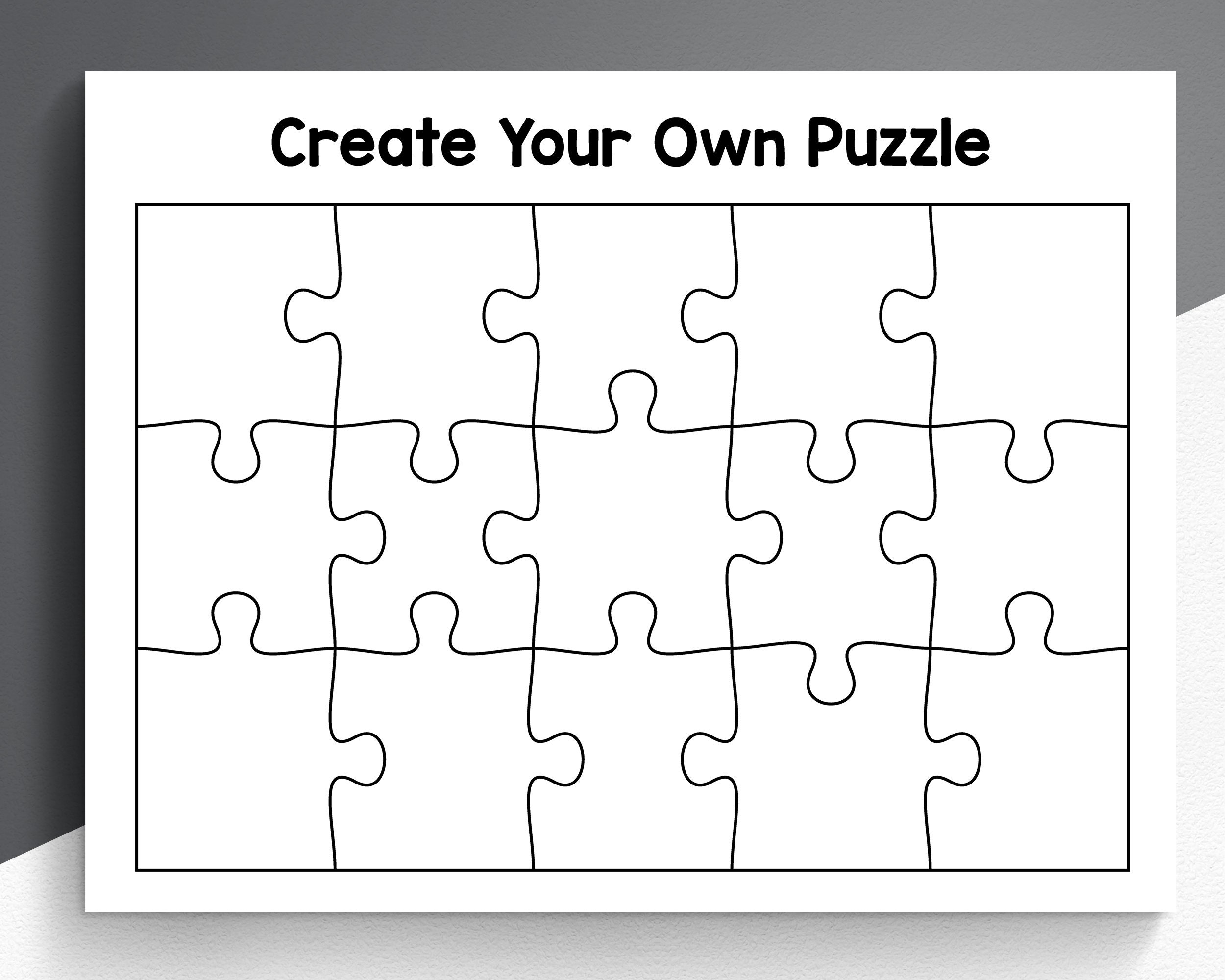 puzzle template printable