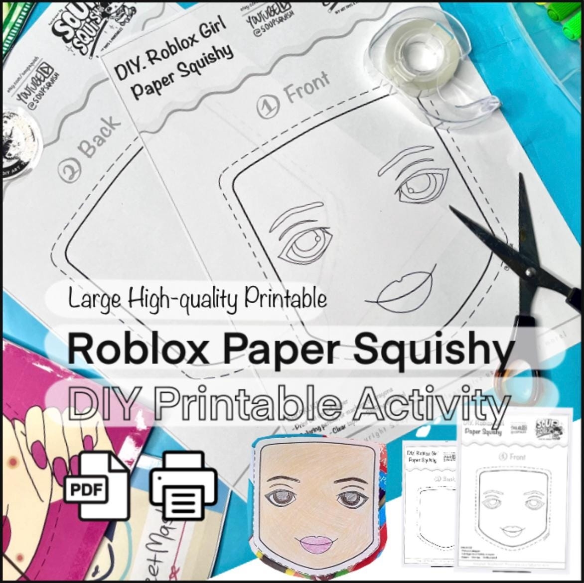 DIY Roblox Paper Squishy Printable Baddie Paper Doll Template Art Toys For Kids Quiet Play Activity Coloring Craft PDF DIY Art Etsy DIY Roblox Paper Squishy Printable Baddie Paper Doll Template Art Toys For Kids Quiet Play Activity Coloring Craft PDF DIY Art Etsy