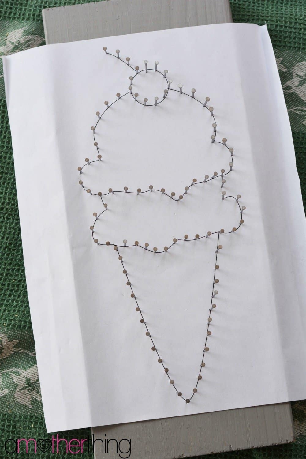 DIY String Art Ice Cream Cone With Template It s A Mother Thing DIY String Art Ice Cream Cone With Template It s A Mother Thing