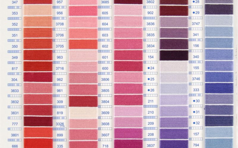 DMC Stranded Cotton Colour Chart Shade Card Stitchtastic