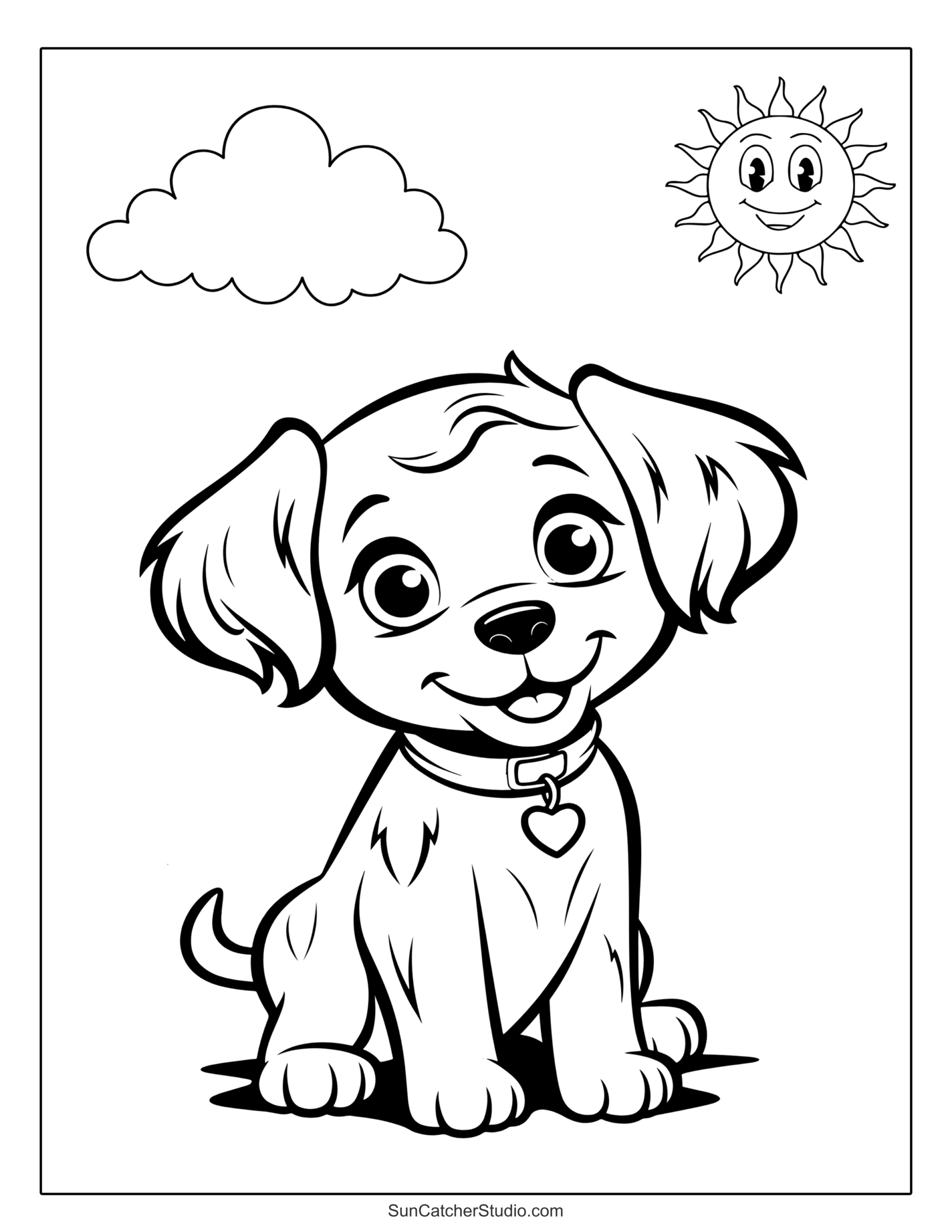 puppy coloring printable