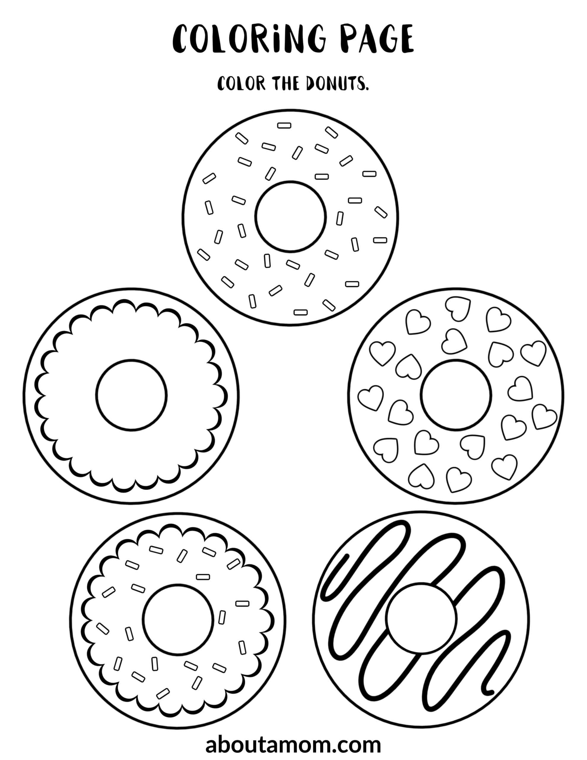Doughnut Printable Printable Party Favors