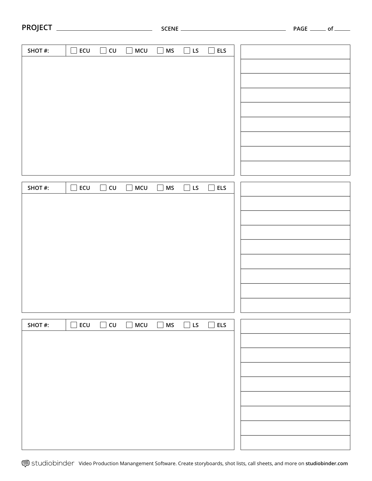 printable storyboard templates