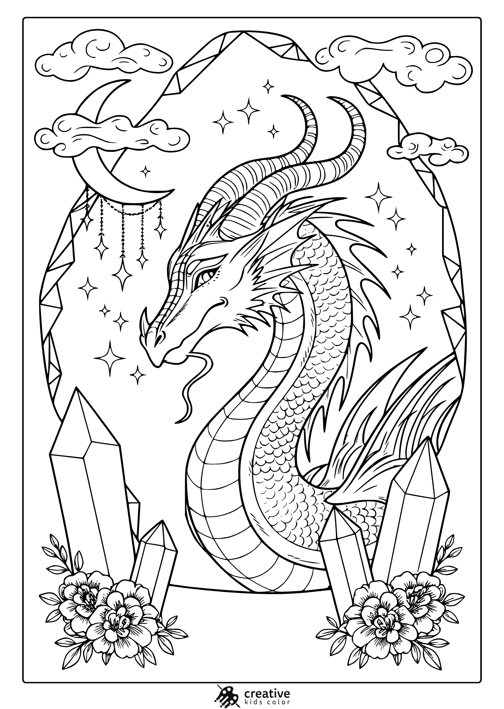 dragon printable coloring pages