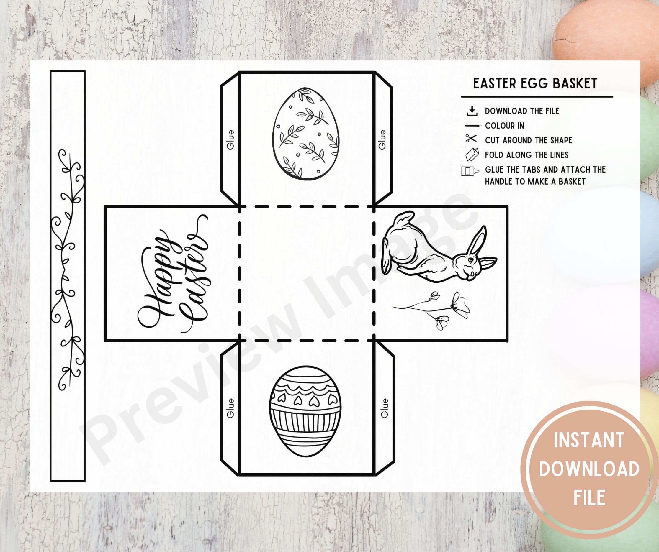basket template printable