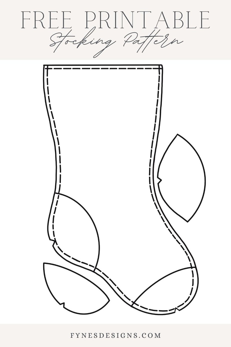 Easy Christmas Stockings Tutorial Free Printable Template Easy Christmas Stockings Tutorial Free Printable Template