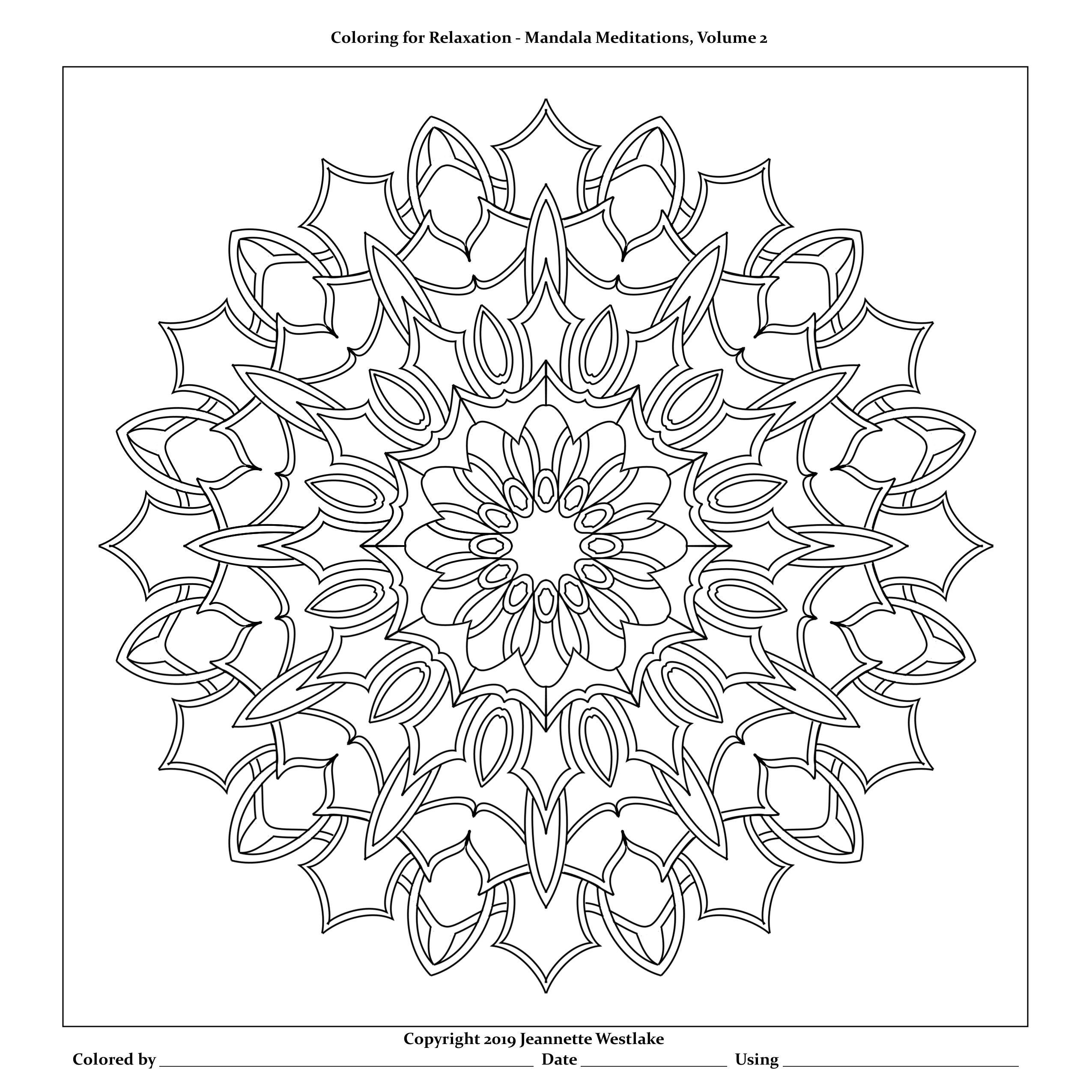 printable coloring mandala