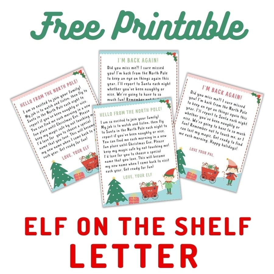elf return letter free printable