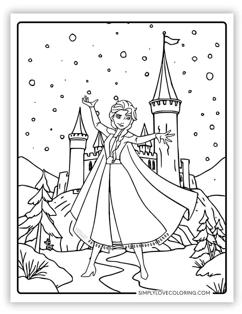 elsa coloring pages free printable