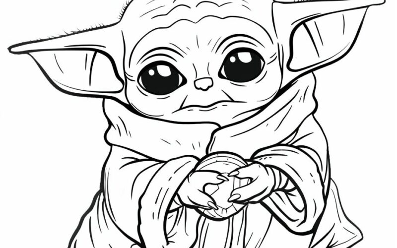 Embrace The Cuteness Over 100 Baby Yoda Coloring Pages Printable Digital Download Etsy