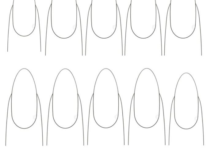 Empty Almond In 2025 Nail Stencils Templates Diy Nails Easy Beginner Nail Designs