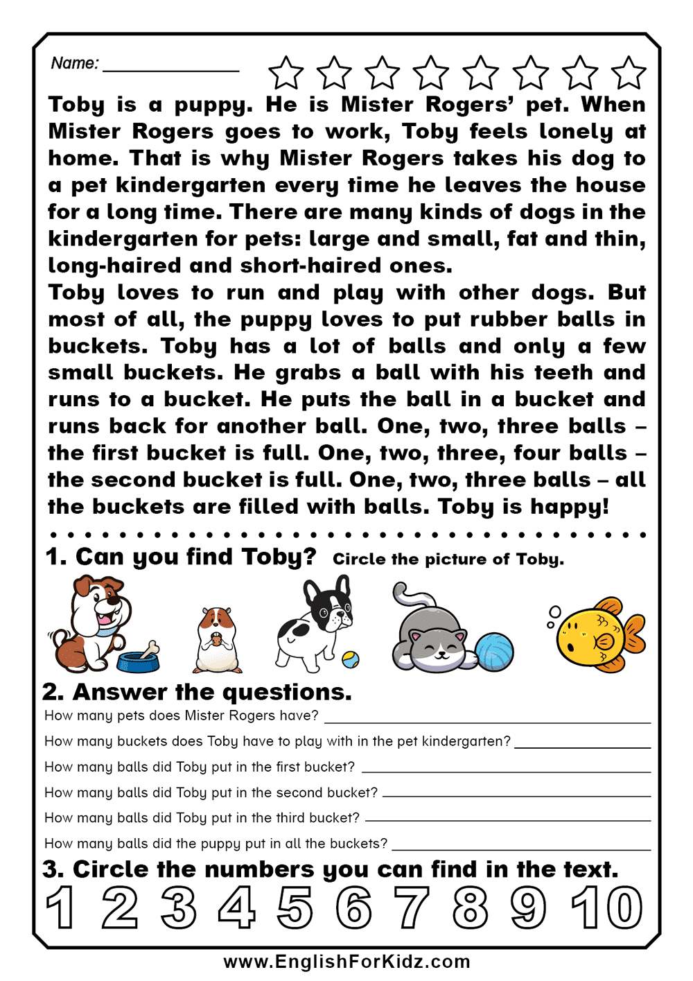 printable reading sheets