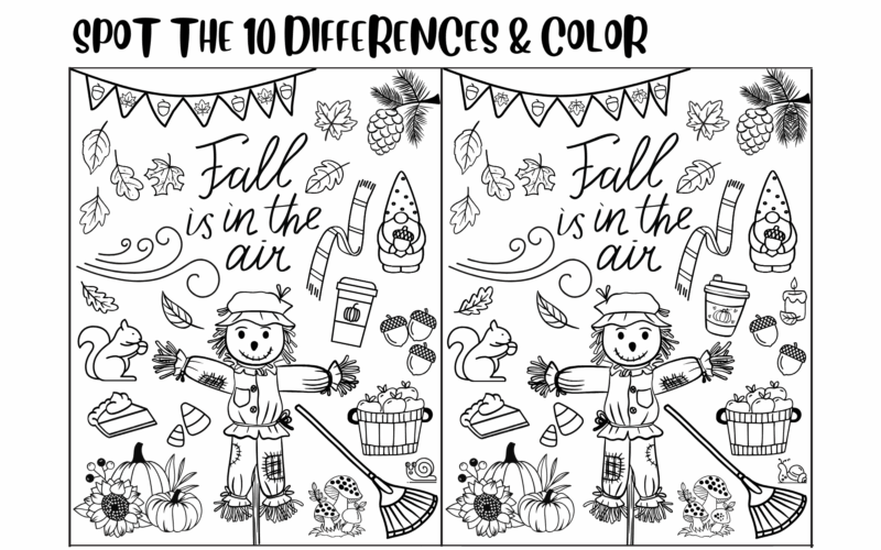 Fall Activity Sheets Coloring Pages SignUp