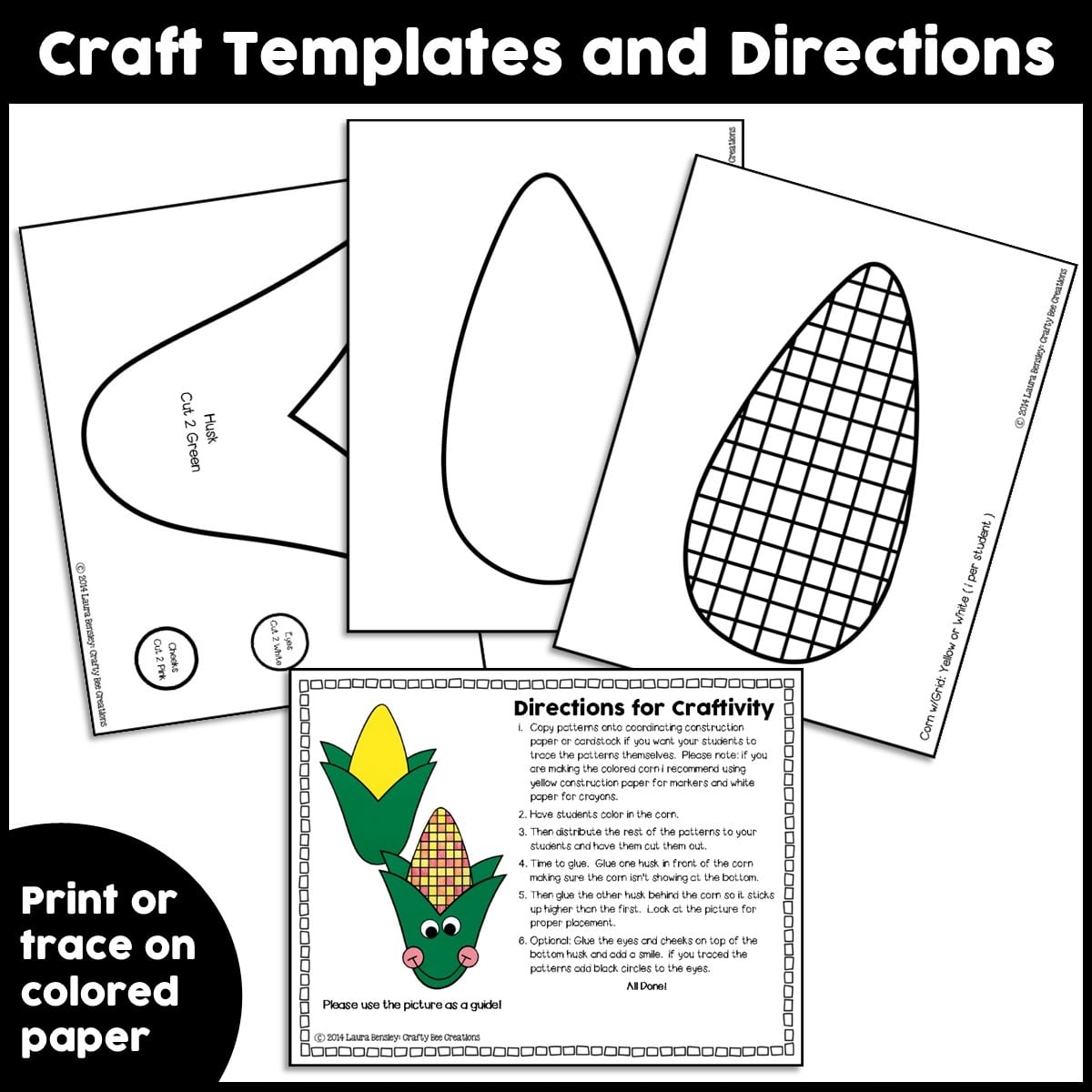 Fall Corn Craft Activity Crafty Bee Creations