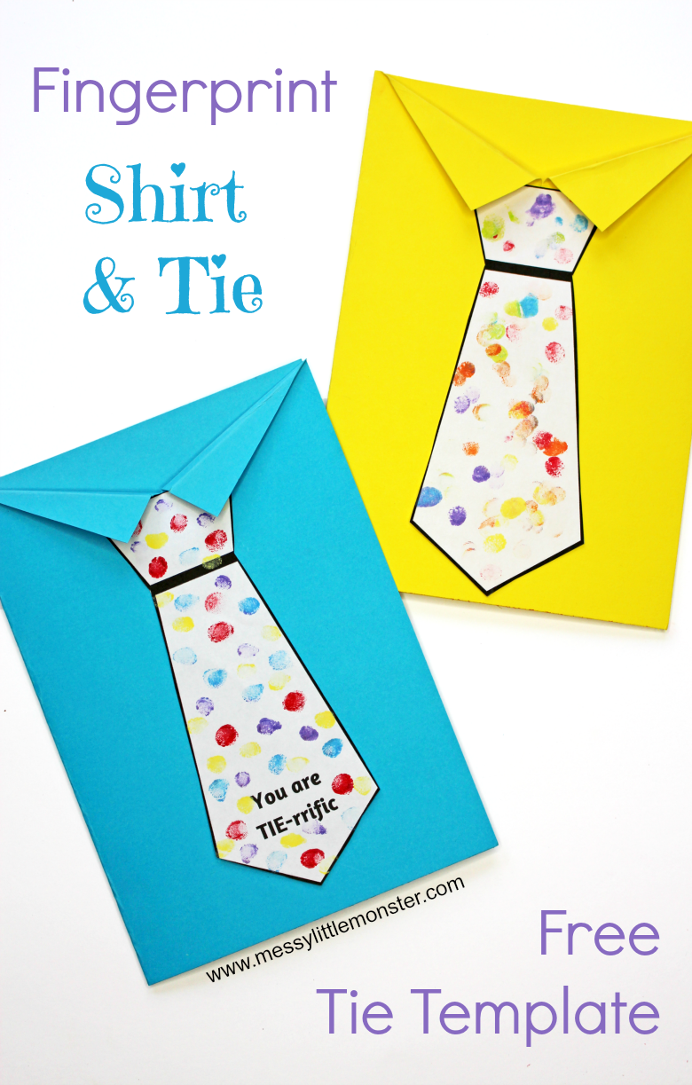 Father s Day Tie Card with Free Printable Tie Template Messy Little Monster Father s Day Tie Card with Free Printable Tie Template Messy Little Monster