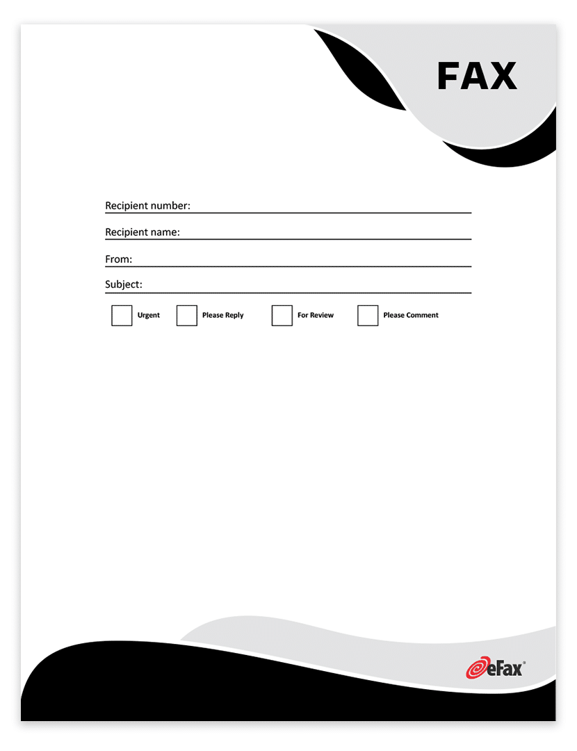 fax cover letter printable