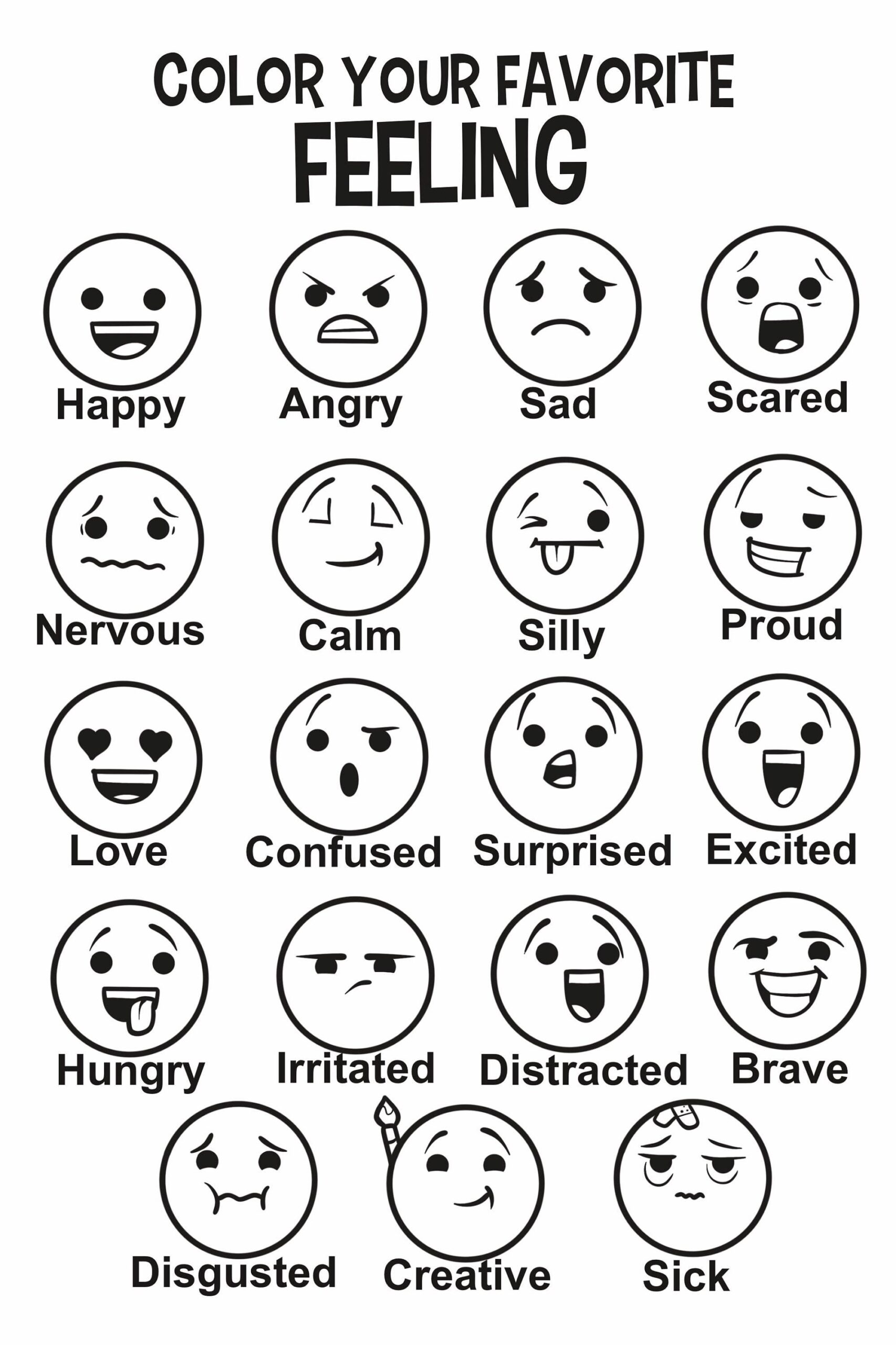 emotion chart printable
