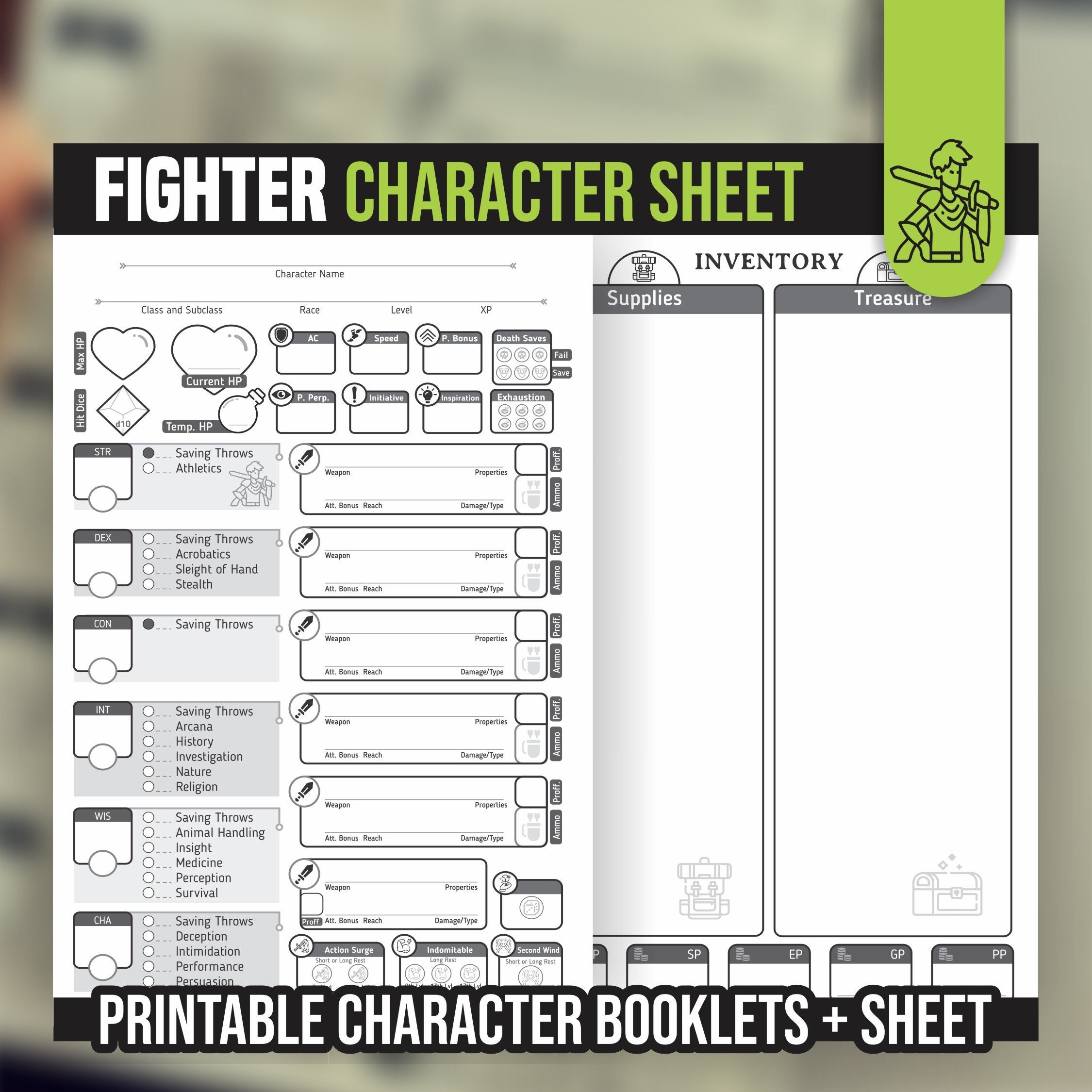 dnd character sheet printable