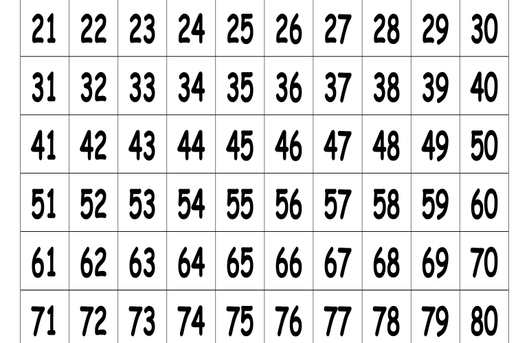Fillable Online Large Printable Numbers 1 100 Pdf Fax Email Print PdfFiller