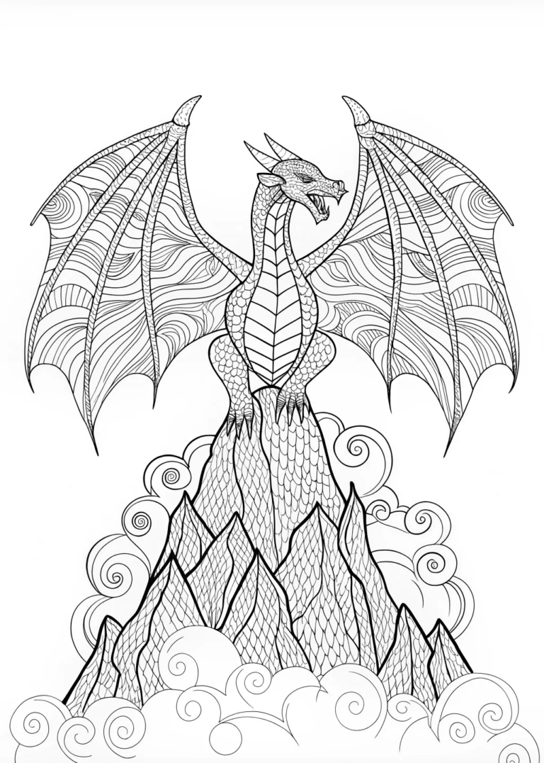 dragon coloring printable