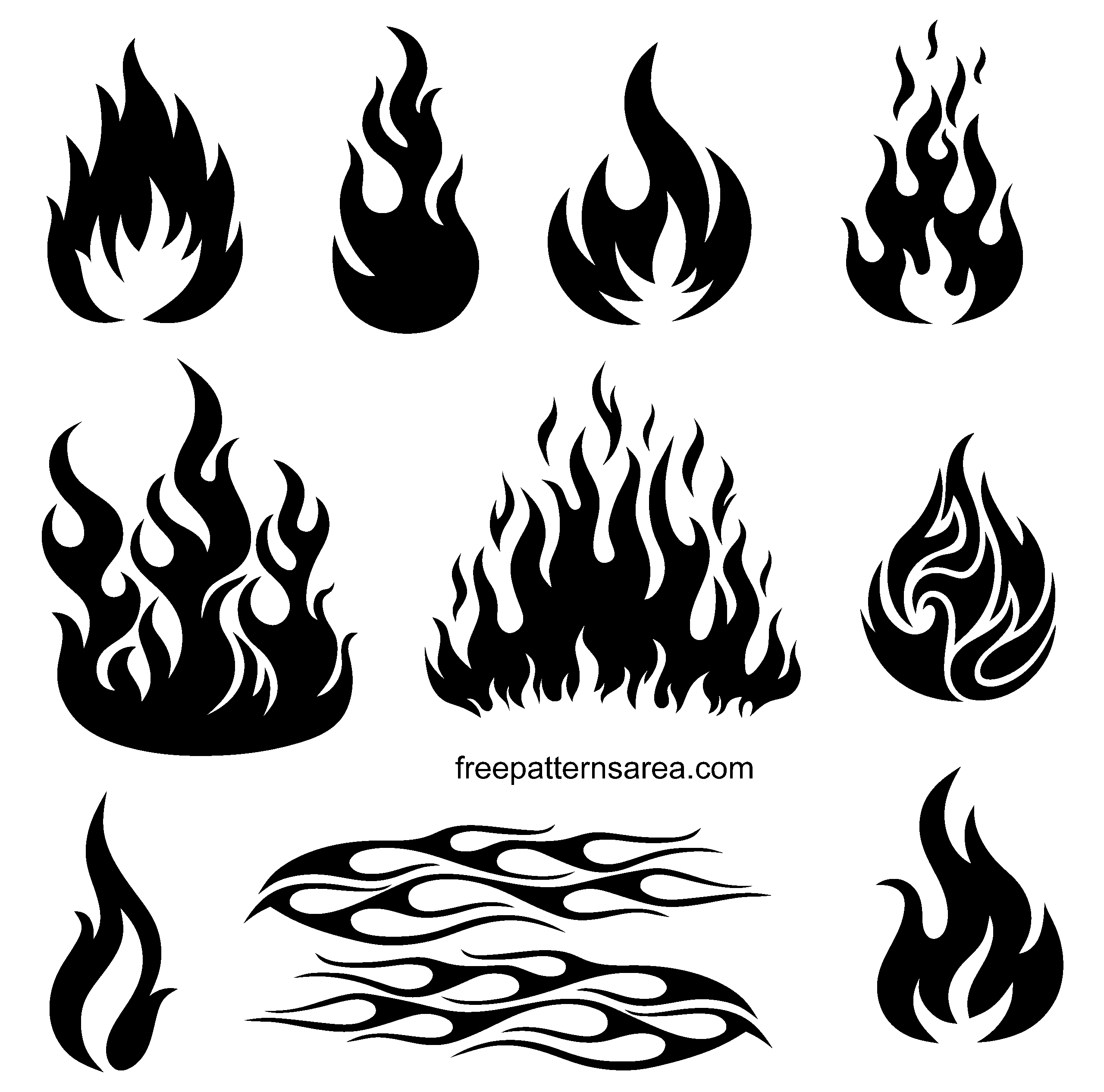 printable flames template