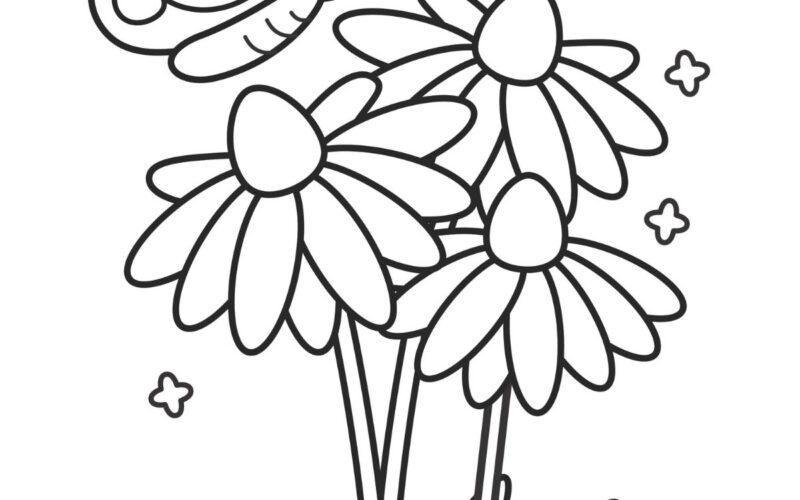 Flower Coloring Pages Free Printable PDFs Cute Coloring Pages For Kids