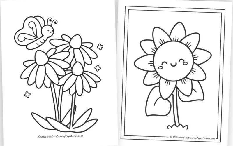 Flower Coloring Pages Free Printable PDFs Cute Coloring Pages For Kids