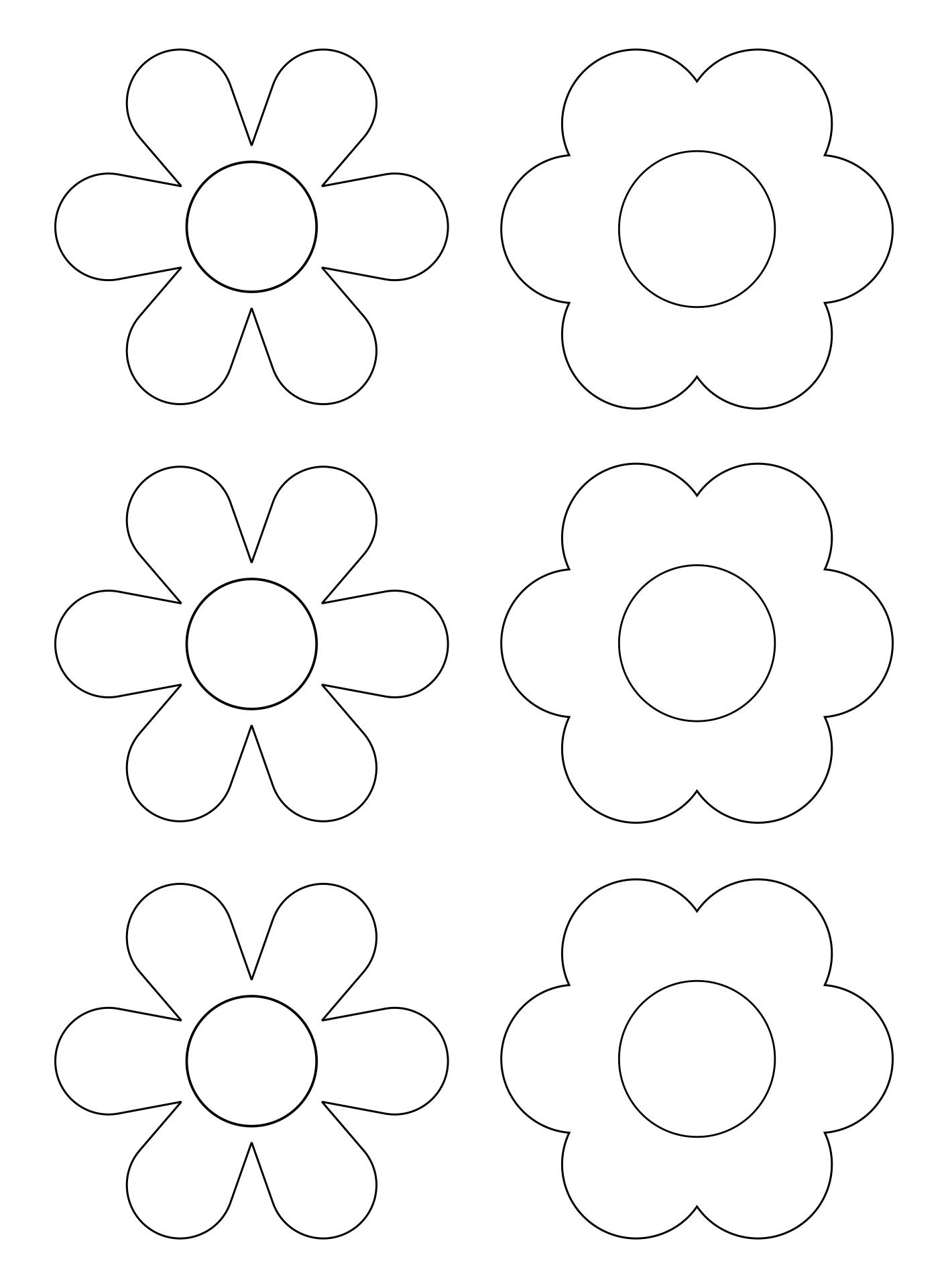 free printable flowers template