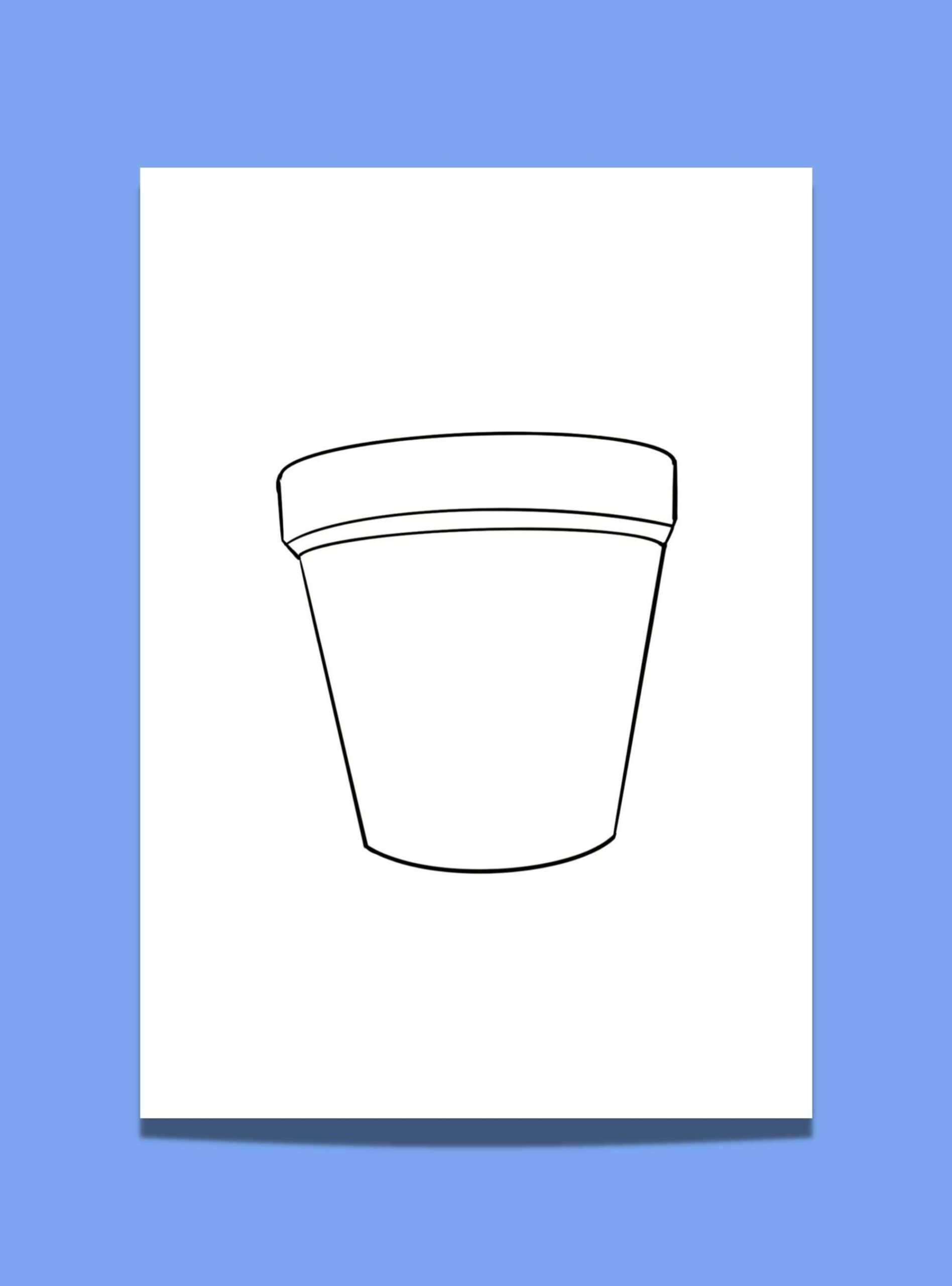 flower pot template printable