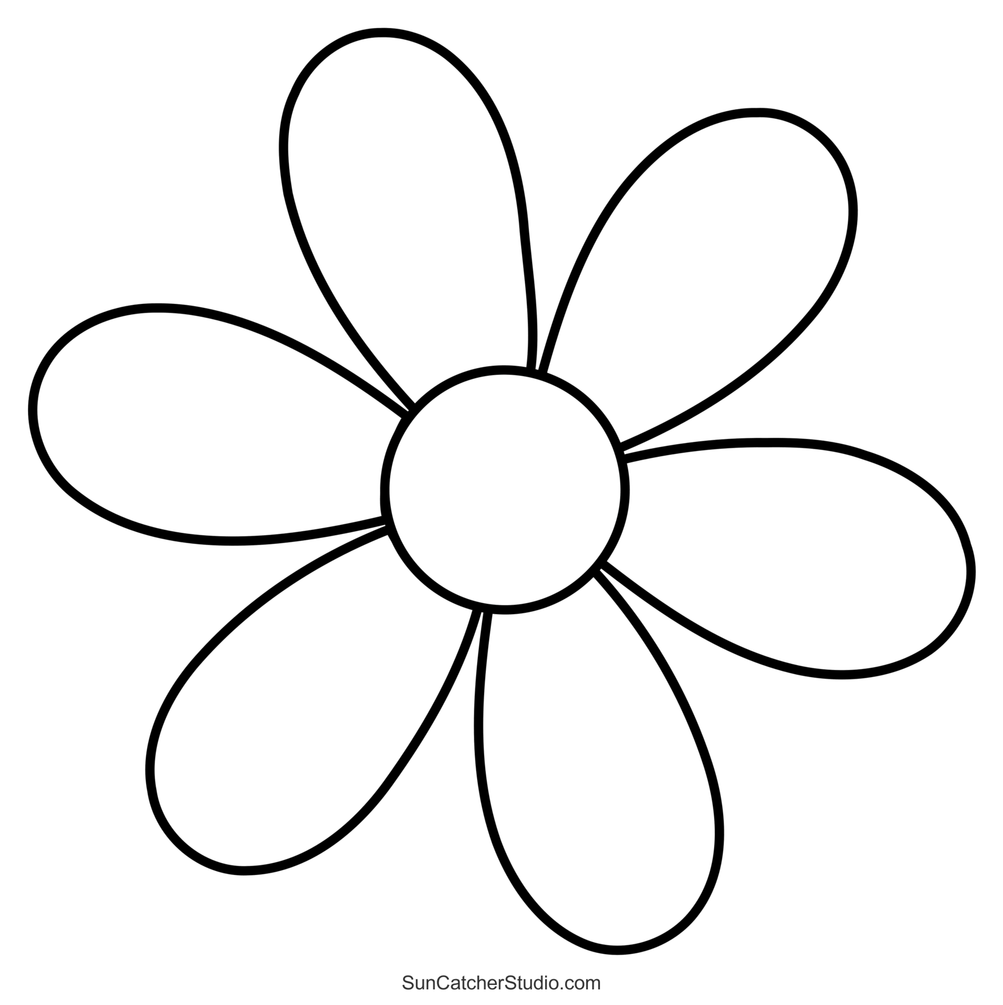 Flower Templates Patterns SVG Files Printable Stencils Free Printables Monograms Design Tools Patterns DIY Projects