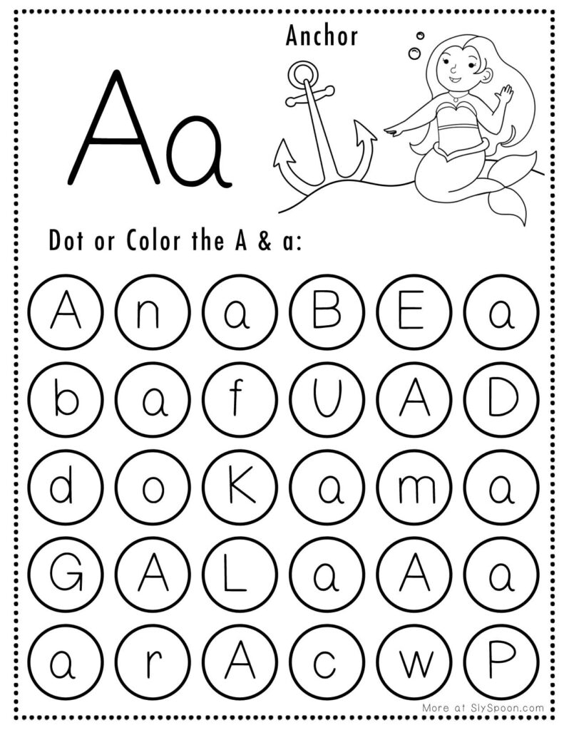 free letter a printables