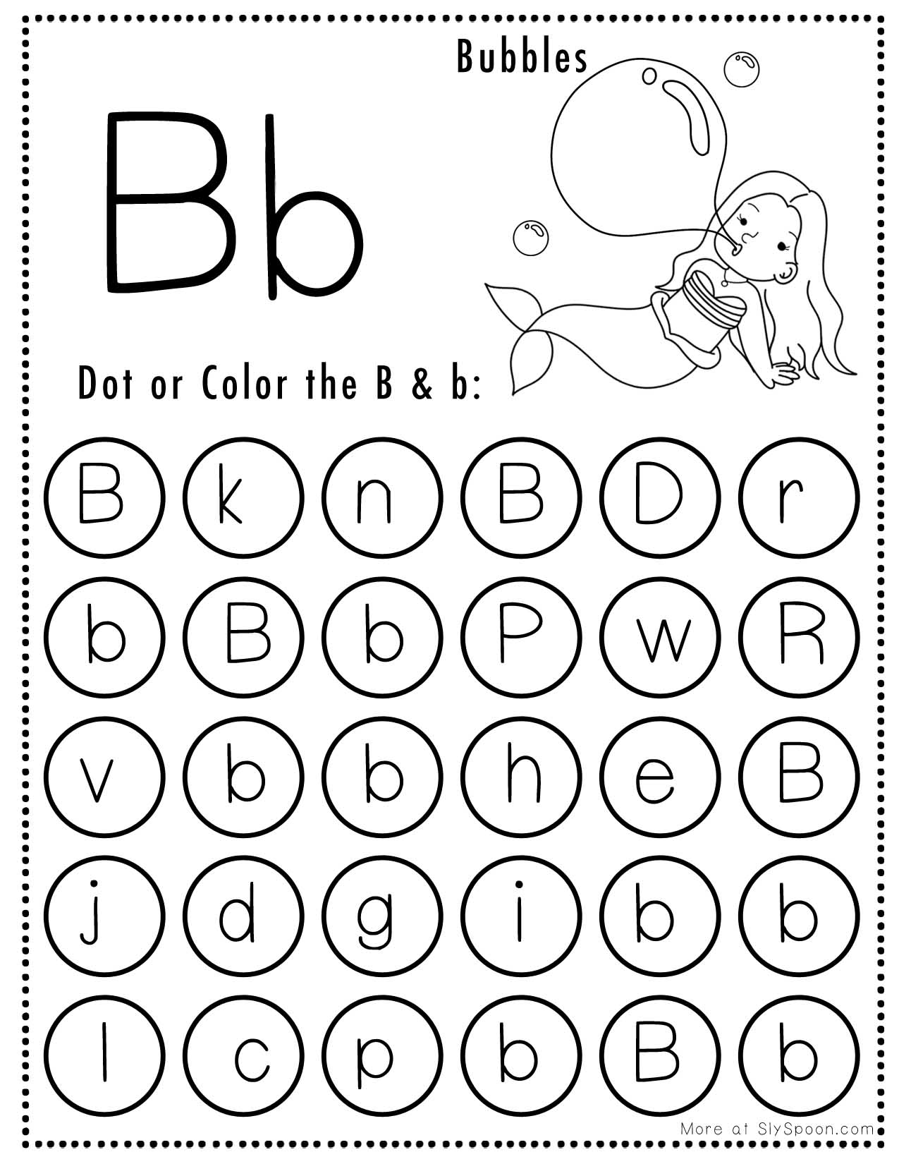 letter b printables