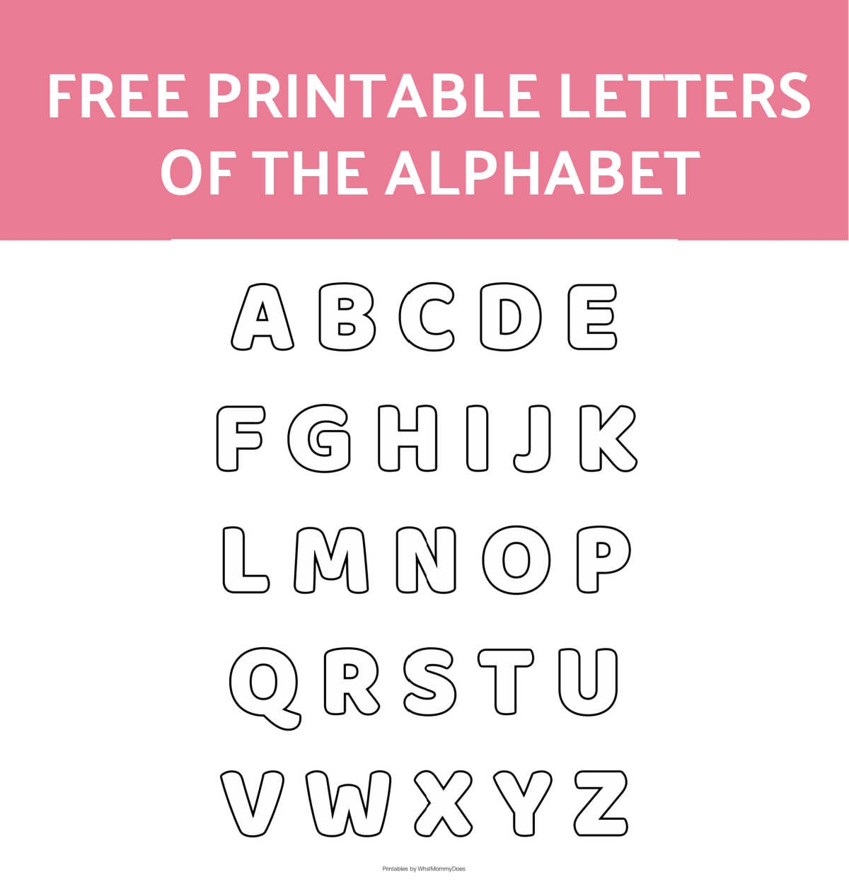 free large letter printables
