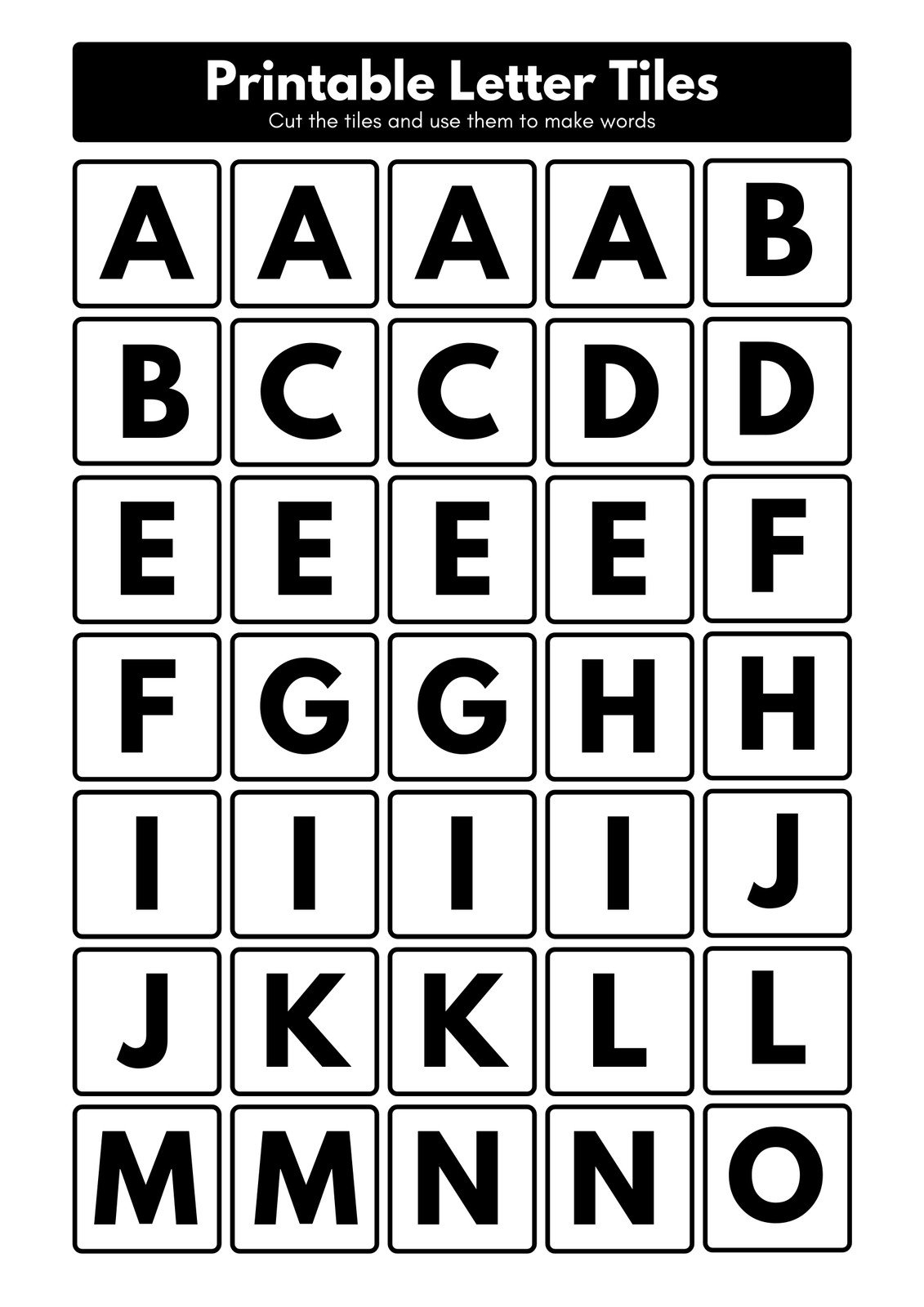 letter a template printable