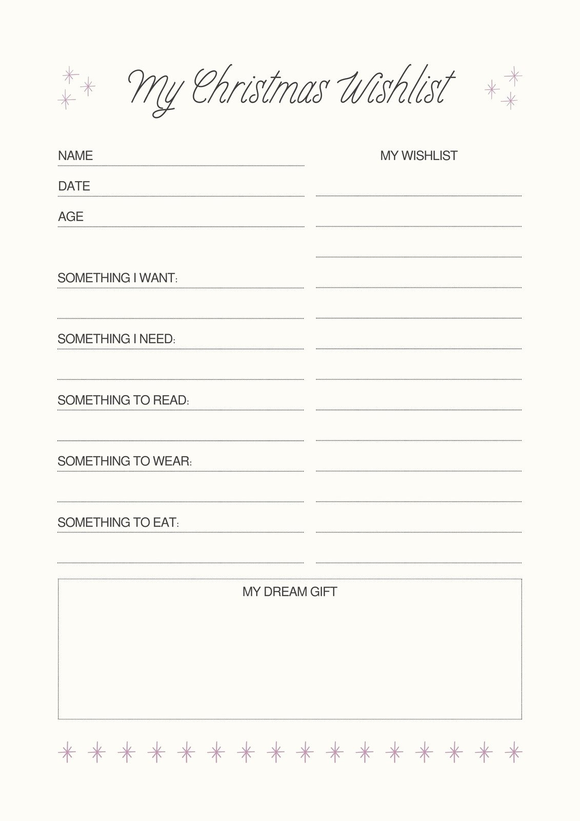 Free And Customizable Holiday Wishlist Templates Free And Customizable Holiday Wishlist Templates